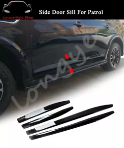 4PCS Side Door Sill Trim Moldings Bar Plate Fit for Nissan Patrol Y62 2017-2023 - Picture 1 of 3