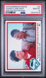 1978 TOPPS SUPERMAN MOVIE YOUNG CLARK KENT AND HIS FOSTER DAD #65 PSA 10 - Picture 1 of 2