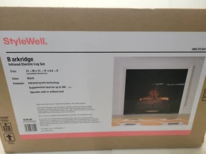 Stylewell Barkridge 21 In. Infrared Electric Log Set Heater. BRAND NEW!! - Picture 1 of 8