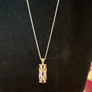 Karis Multi Gemstone 1.20ctw Pendant In 18k Yg Plated & Platinum Bond 20” - Picture 1 of 6