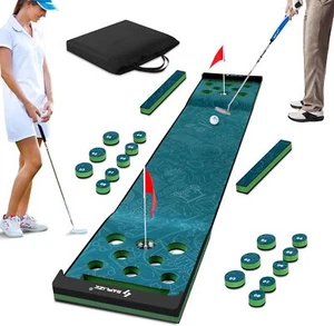 SAPLIZE Golf Pong Putting Game Set, Putting Green Mat for Indoor and Outdoor - Picture 1 of 5