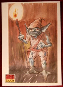 STAR WARS GALAXY Series 1 - Card #032 - Yoda - Topps 1993 - Picture 1 of 2