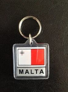 MALTA FOOTBALL FEDERATION FLAG COUNTRY KEY-CHAIN, STICKER,MOUSE PAD - Picture 1 of 4