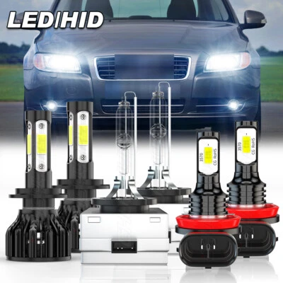 For Volvo S80 2008 - 2013 Front LED/HID Headlight Hi-Lo Beam Fog Light Bulbs Kit - Image 1 of 4