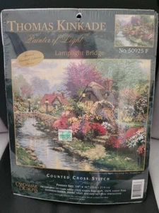 Candamar Designs Thomas Kinkade gezähltes Kreuzstich-Set Lampenlicht Brücke   - Bild 1 von 1