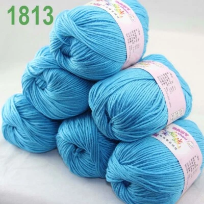 Sale 6Skeinsx50gr DK Baby Cashmere Silk Wool Hand Knitting Scarf Crochet Yarn 13 - Image 1 of 4