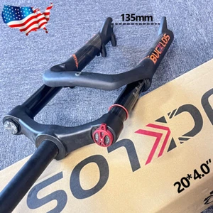 20“ Fat Fork Bucklos Air Spring Suspension Forks 1-1/8" Steerer 9mmQR Disc Brake - Picture 1 of 19