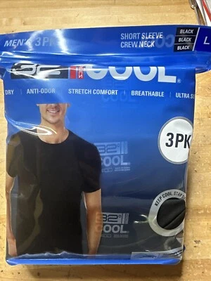  Camiseta 32 Degrees Genial Para Hombre, Paquete de 3 Grandes Negras Cuello Redondo Grande Foto 1 de 3