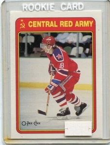 1990-91 O Pee Chee / Soviet Ice Hockey Federation Sergei Fedorov #19R - Picture 1 of 2