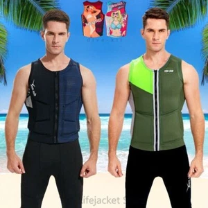 Mens Life Jacket, Premium Life Vest Perfect for Surfing Waterskiing and Kayaking - Picture 1 of 18