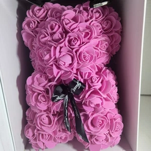 Always And Forever Blumenbär rosa rose mit Box Liebe Jahrestag Hochzeit Geschenk - Bild 1 von 5