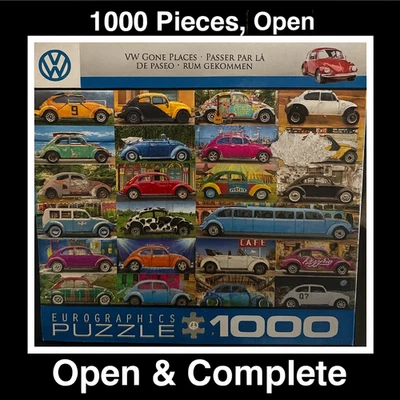 🚗 Puzzle Volkswagen Eurographics — 1000 Piezas “Colección VW” Abierto, Completo Foto 1 de 4