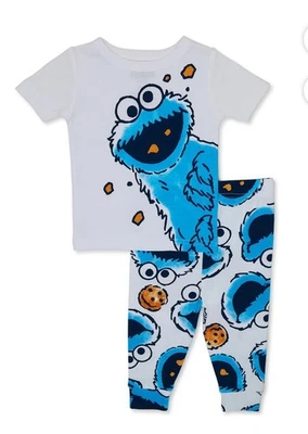 Juego de Pijama Personaje Niño Monstruo Galleta Plaza Sésamo 2T Nuevo Foto 1 de 3