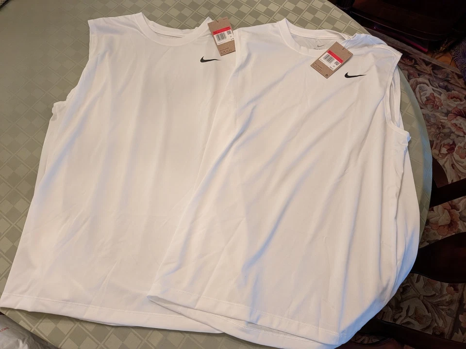 Nike Dri-Fit Legend White Tank Top Training Men's L Large DX0991 100 Dri Fit