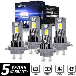 For BMW 120i 2005-2017 2018 2019 4x H7 LED Headlight Kit Bulbs Cool White 10000K - Picture 1 of 18