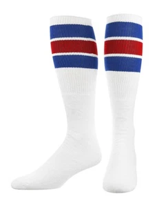 Calcetines de tubo TCK retro de 3 rayas (reales/rojos, medianos) - Imagen 1 de 1
