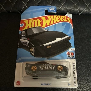 2024 Hot Wheels MAZDA RX-7 #80 - HW First Response 8/10 Black Police - Bild 1 von 3