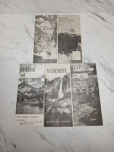 1950s Lot of National Park Brochures / Maps: Yosemite Zion Grand Canyon Sequoia - Bild 1 von 19