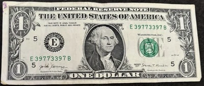 2017 Richmond $1 Bill Trinary Odds Only Triple Bookend 397’s Fancy Note - Image 1 of 2