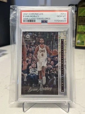 2021-22 Panini Chronicles Evan Mobley Rookie Lucky Envelopes Prizm /8 PSA 10 SSP - Image 1 of 3