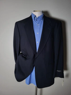 NEW 42R Jhane Barnes Brent Solid Black Wool Blazer Suit Jacket sport Coat - Image 1 of 4