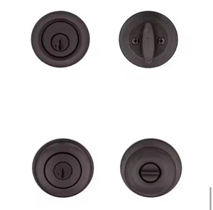 NEW Sealed Cove Venetian Bronze Keyed Entry Door Knob & Deadbolt - Picture 1 of 2