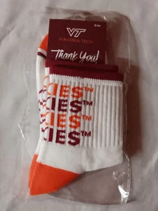Virginia Tech Hokies Socken Neu Originalverpackt Größe S/M 2024 Student Designed - Bild 1 von 4