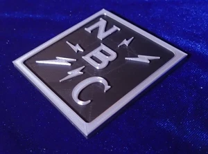 Reproduction Vintage NBC Stand Flag Call Letters Antique Logo 3D Podcast Fan Art - Picture 1 of 11