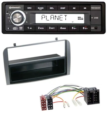 Continental USB 1DIN AUX DAB MP3 Autoradio für Alfa Romeo 147 GT Ablagefach anth - Bild 1 von 4