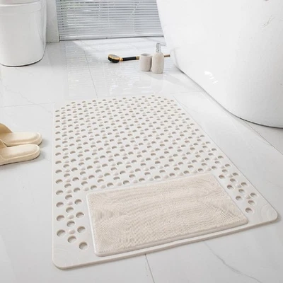 Противоскользящий коврик для душа коврик для ванной со сливными присосками коврик для ванны из ПВХ - Изображение 1 из 4