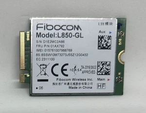 Fibocom L850-GL LTE/WCDMA 4G WWAN Card Module A02 DW5820e 284DC - Afbeelding 1 van 2