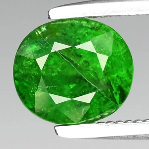 💎 1.12ct 6.5x5.7mm Oval Natural Shocking Green Tsavorite Garnet - Tanzania Gem - Picture 1 of 4