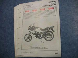 85 VF500 INTERCEPTOR HONDA FACTORY OEM ASSEMBLY SET UP MANUAL WIRING DIAGRAM - Picture 1 of 3