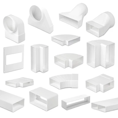 Lüftungssystem Roysson Lüftungskanal Flachkanal Bogen T-Stück Wandflansche