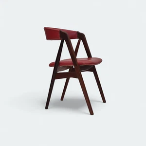 1960s, Danish chair by Farstrup, original condition, solid teak wood, leather. - Picture 1 of 19