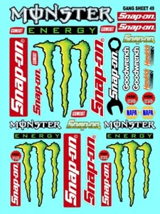 WEISSER VINYL Aufkleber Gang BLATT - R/C MODELL Aufkleber 1/12-1/10-Traxxas-Arrma - Bild 1 von 10