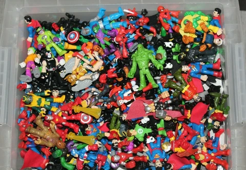 Imaginext Playskool Super Hero Blind 4 fig Grab Bag Batman Spiderman Iron Man Cover