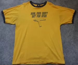 Vtg Star Trek Experience Las Vegas "Real Men Don't Set for Stun" Shirt Men's XL - Picture 1 of 2