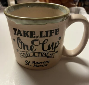 Coffee Mug, “Take Life One Step at a Time” Oversized Coffee Mug, St. Martin. NWT - Picture 1 of 5