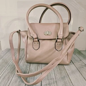 Mauve Off Pink farbig glänzend Multi-Pocket Crossbody Schultertasche Handtasche Geldbeutel w - Bild 1 von 21