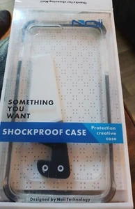 Noii Iphone 8+ Clear/Black Bumper With Stand and Screen Protector - Picture 1 of 9