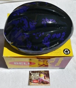 NEW BELL TRIUMPH Black Purple Bicycle Helmet ASTM/ANSI Certified Open Box Large - Picture 1 of 14