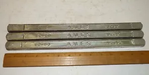 3 AMES 50/50 Tin Lead Bar LOT for Soldering Tinning Reloading Casting 3lb 14 oz - Picture 1 of 4