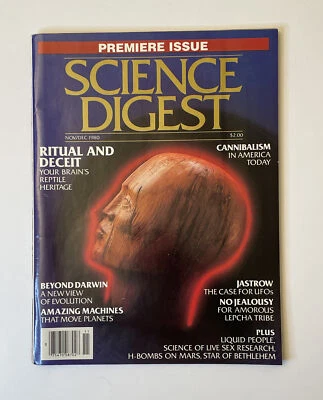 1980 Premiere Issue SCIENCE DIGEST MAGAZINE # 1 Cannibalism UFO's STAR BETHLEHEM Foto 1 de 4