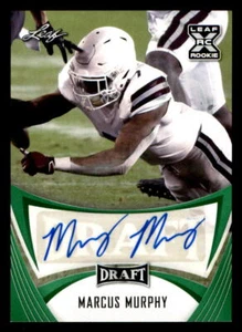 2021 Leaf Draft AUTO Green #BAMM1 Marcus Murphy (ref 225237) - Picture 1 of 2