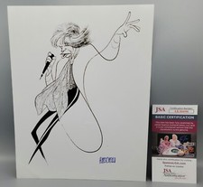 AL HIRSCHFELD signed photo MICK JAGGER autograph STONES CARICATURE JSA d. 2003
