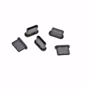 5x tapon antipolvo protector USB Type-C silicona negro para Samsung Galaxy S20 - Picture 1 of 1