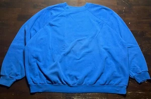 Vintage Fruit Of The Loom Casualwear Raglan Crewneck 3XL Blue 90’s - Picture 1 of 6