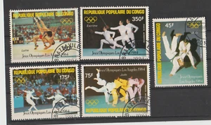CONGO N°320/324   LOS ANGELES  1984 CTO  - Picture 1 of 2