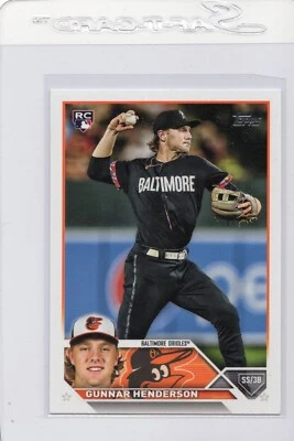 2023 Topps Gunnar Henderson Companion To Collection #CTC-10 Baltimore Orioles RC - Image 1 of 2